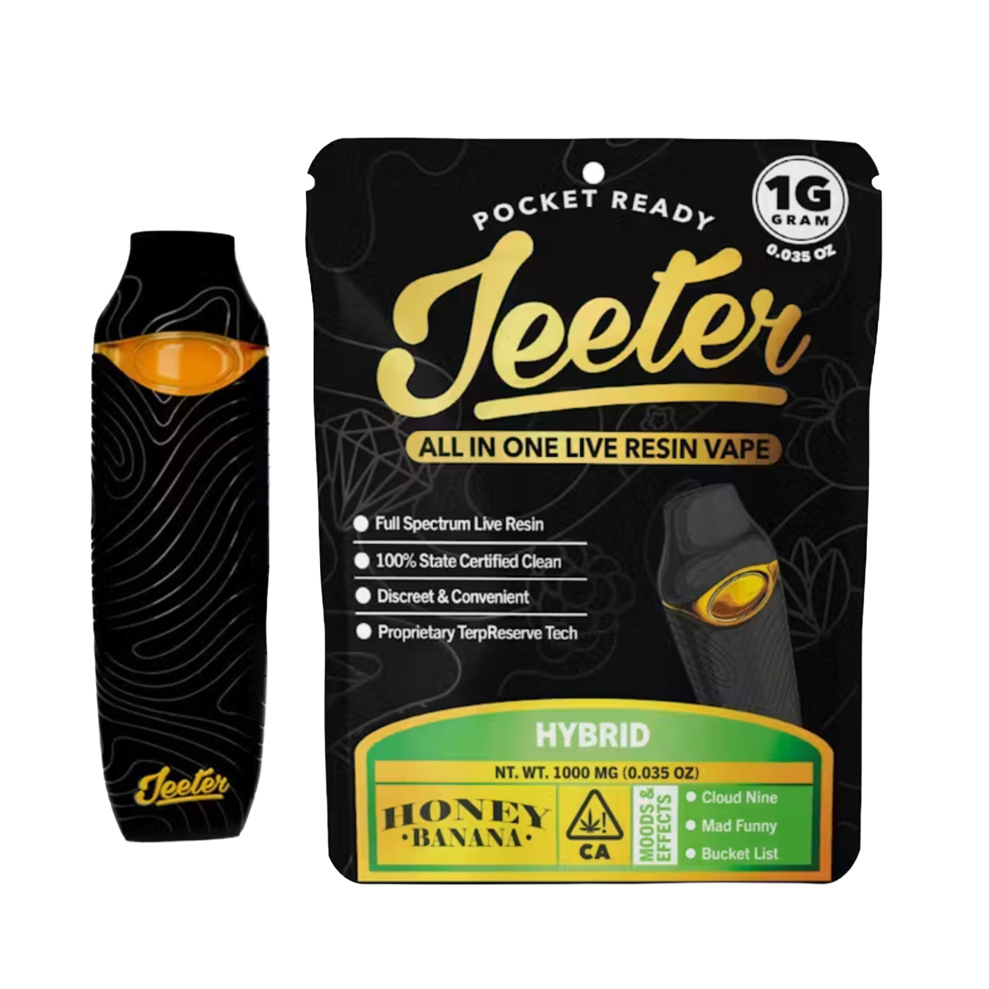 Jeeter | 1g Live Resin AIO Vape | Honey Banana