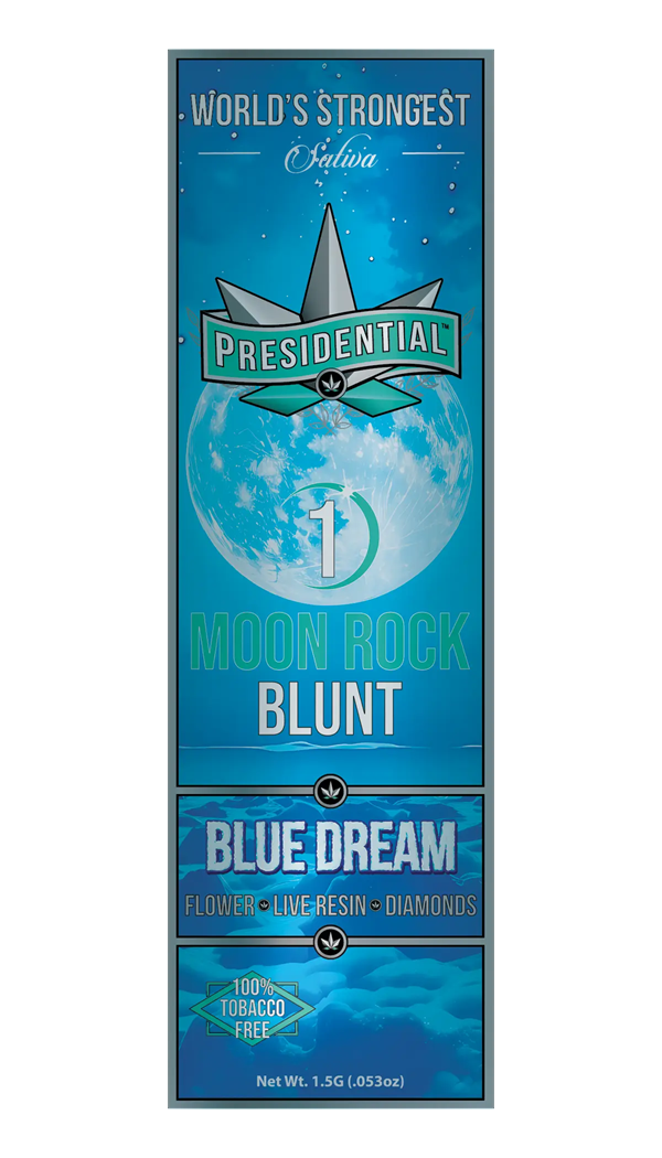 Presidential | Blue Dream | Distillate Diamonds Moon Rock Blunt 1.5g