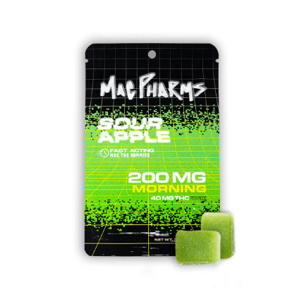 MAC PHARMS | SOUR APPLE | GUMMIES | 200MG