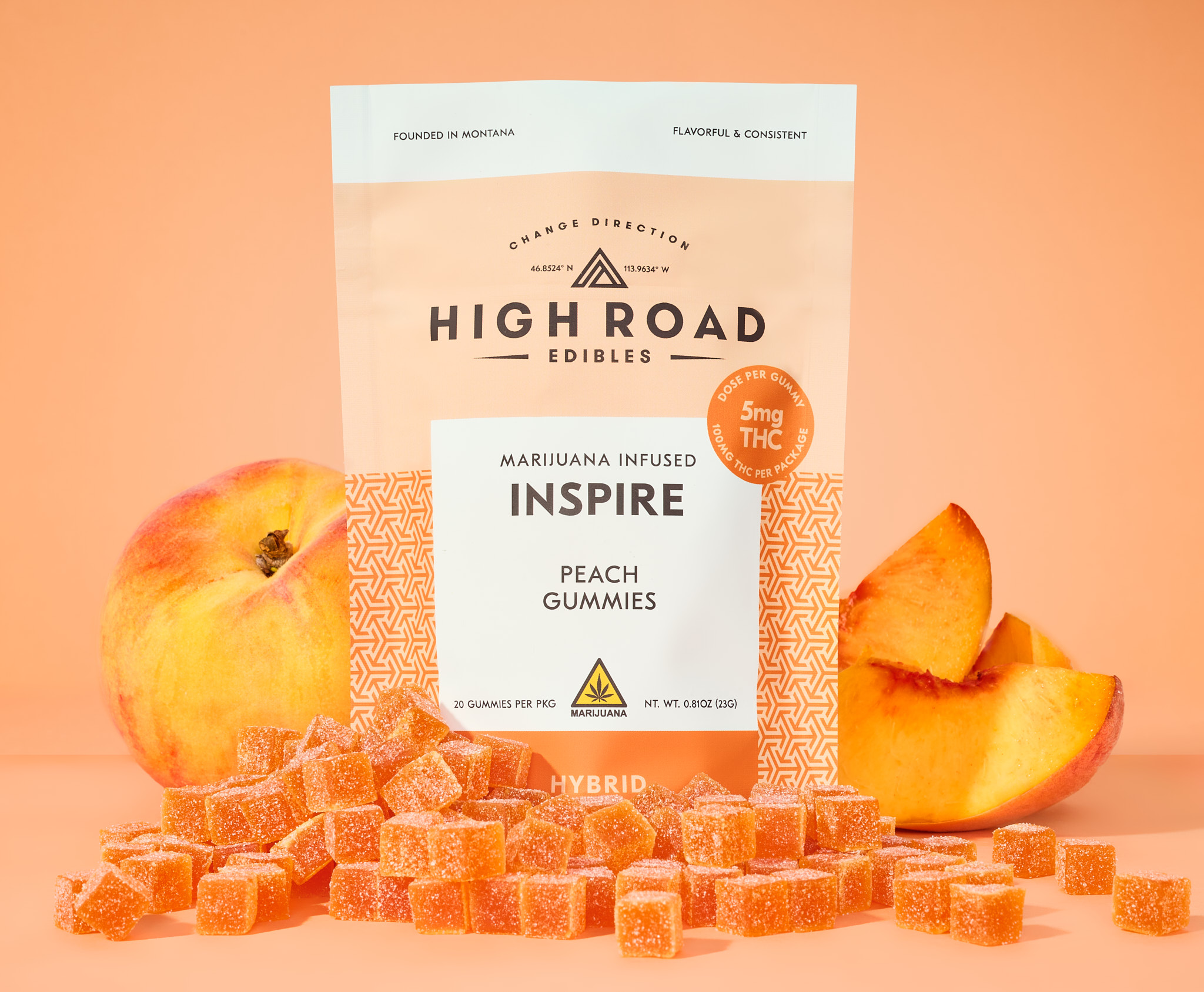 High Road Peach Gummies