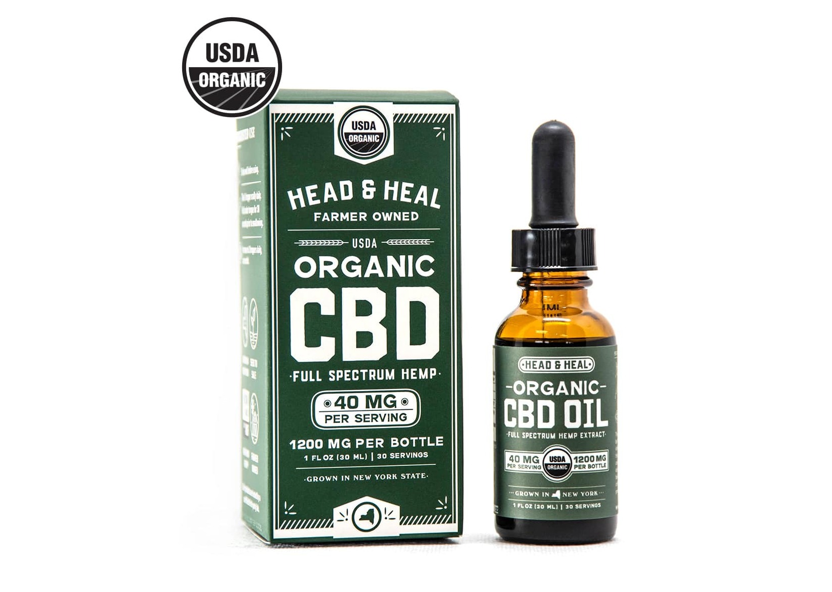 Head & Heal - Full Spectrum Hemp Extract Tincture CBD - 1200mg
