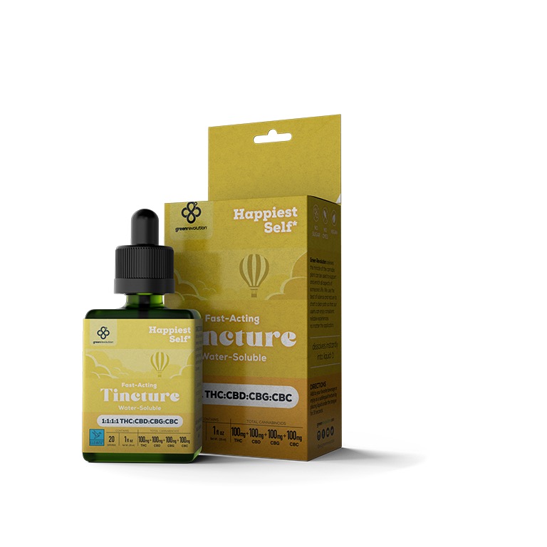 Green Revolution | Tincture | Happiest Self (1:1:1:1) | 100mg