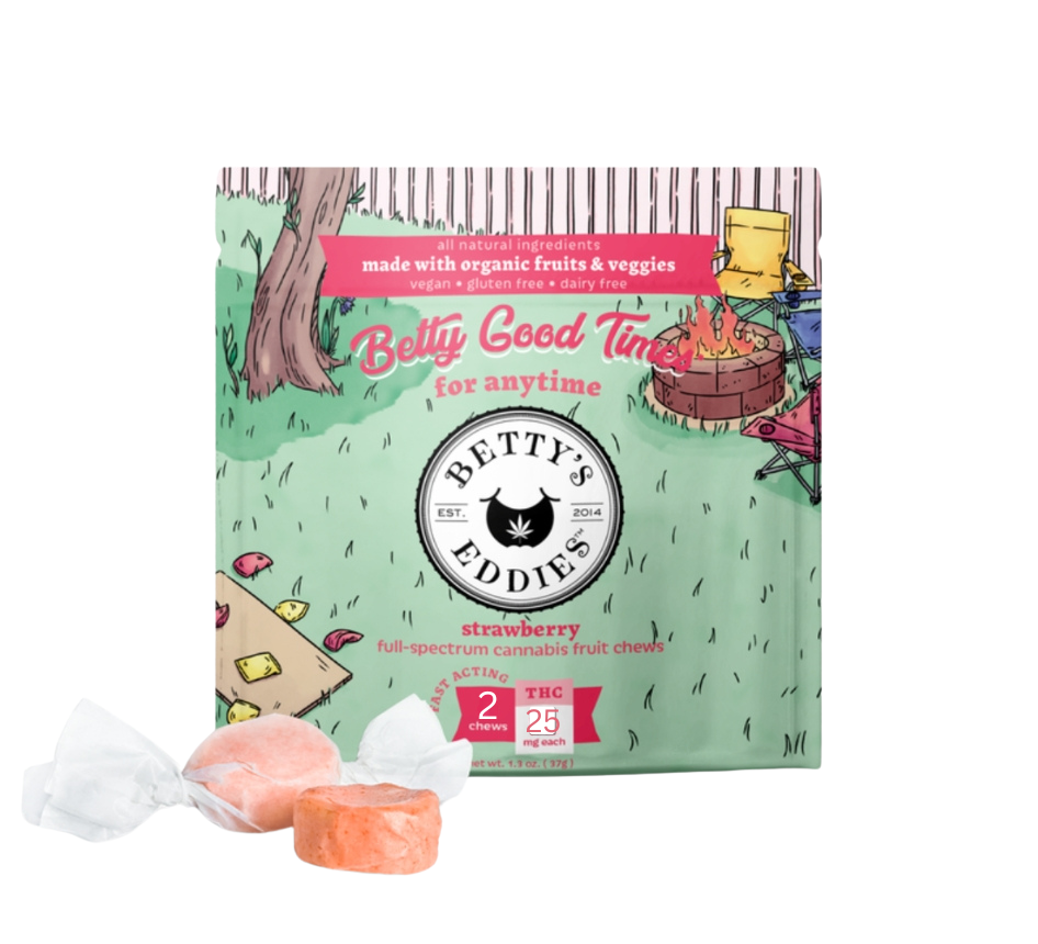 BETTY'S EDDIES Fruit Chew 50mg: Strawberry 2pc