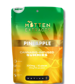 NEW! Mitten Extracts | Sativa Fruit Chews | Pineapple (200mg)