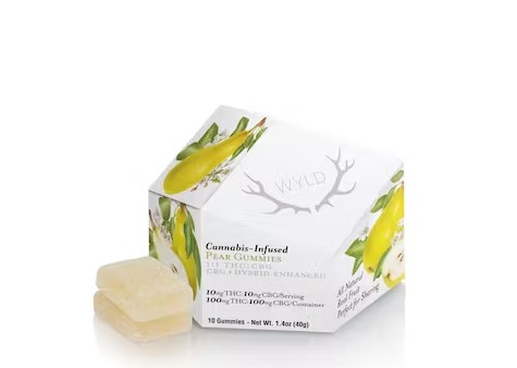 Wyld - Gummies - 200mg - 1:1 THC/CBG - Pear - Hybrid