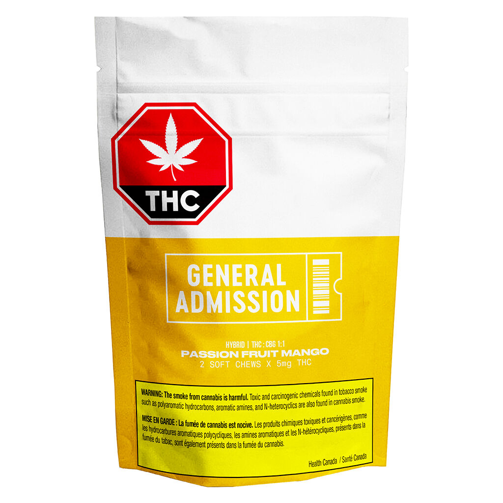 General Admission - Taster Pack Distillate Infused Pre-Roll - 5x0.5g (Passion Fruit Dream)