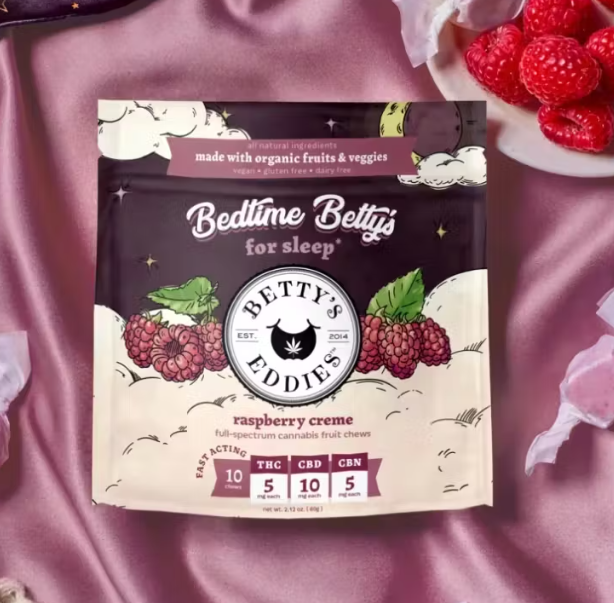 Chews | Bedtime Betty's | Raspberry Creme | 5mg Per Serving | 10pk