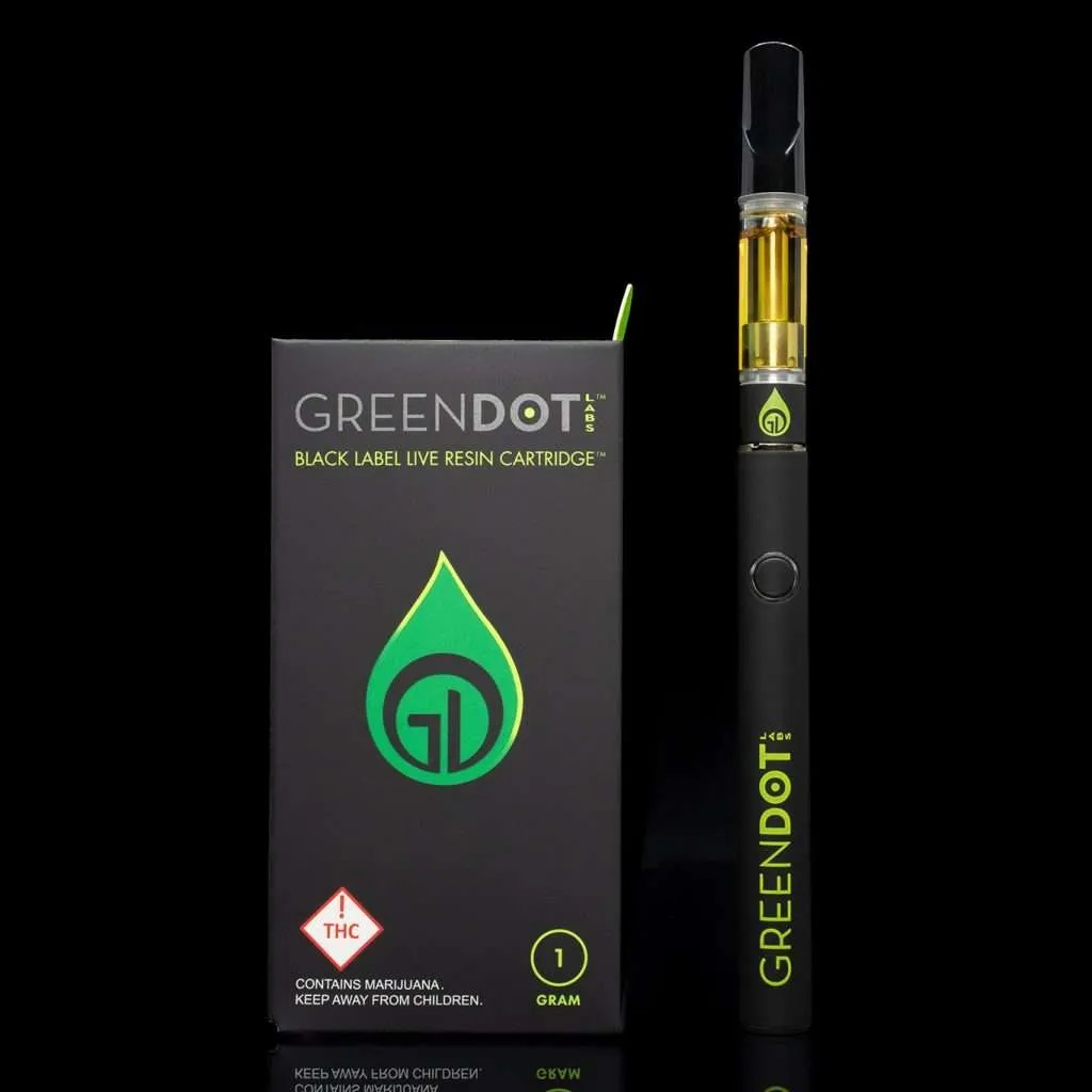 Green Dot | Black | Live Resin Cart | F.A.F.O.