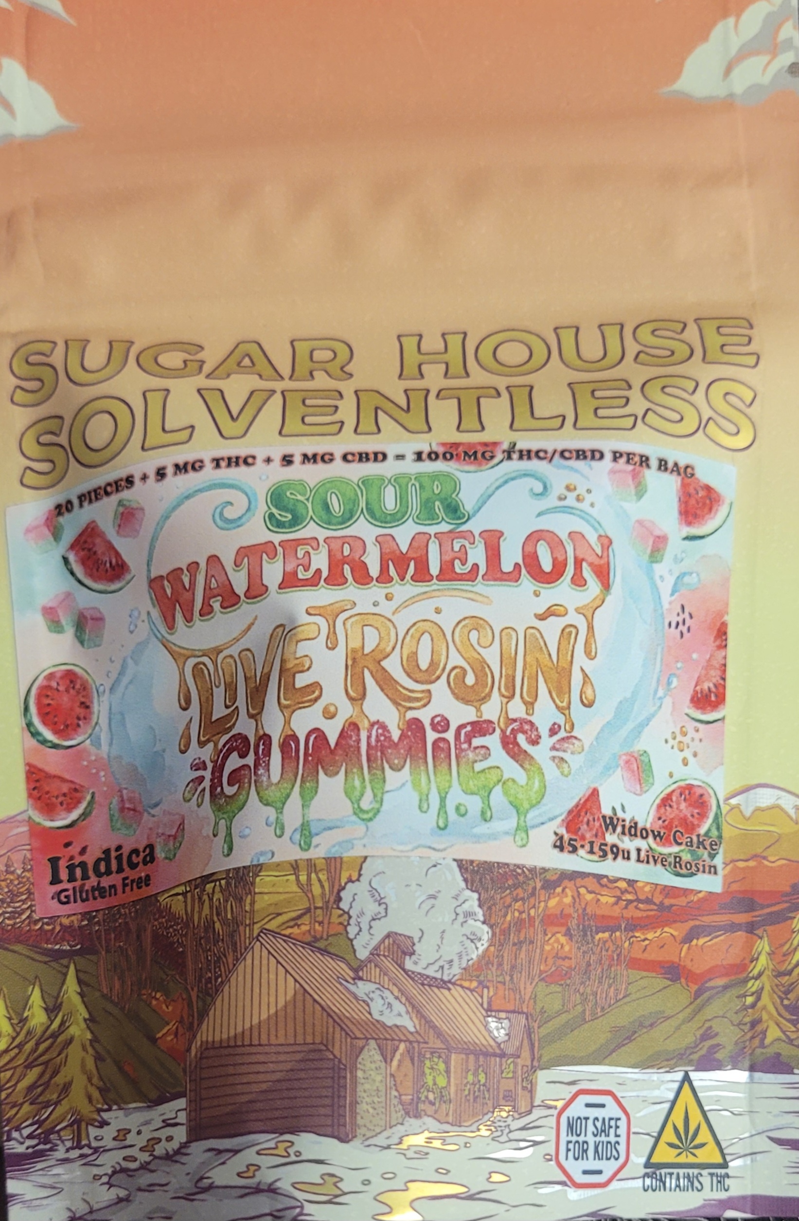 Sour Watermelon Live Rosin Gummies | Sugar House Solventless