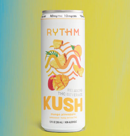 Rythm Mango Pineapple Kush - Relaxing THC Beverage - 10mg THC / 10mg CBD