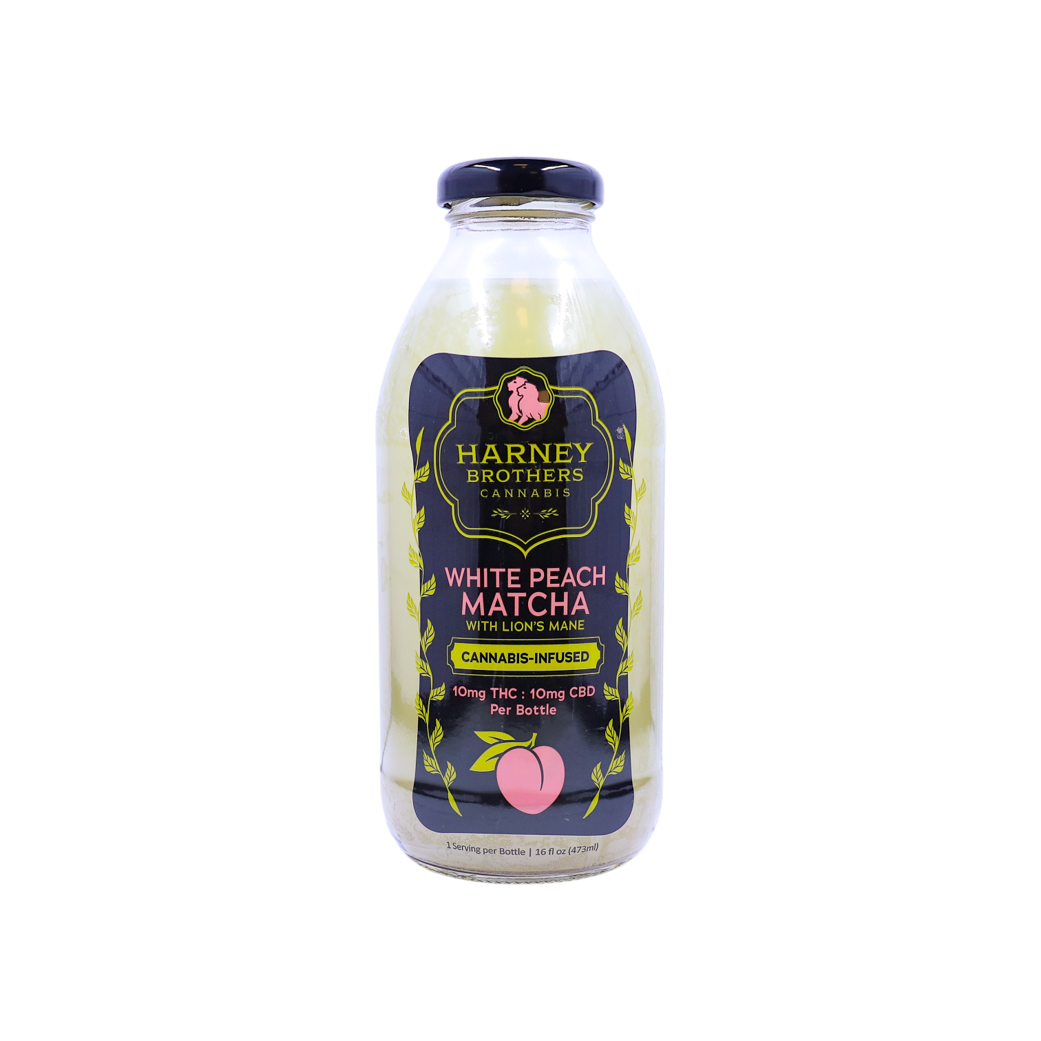 Harney Brothers White Peach Matcha with Lion's Mane Juice Drink 10mg 1:1