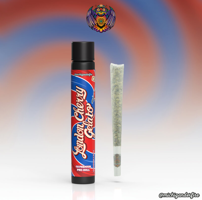 Michigander Fire - London Cherry Gelato - 1g Preroll