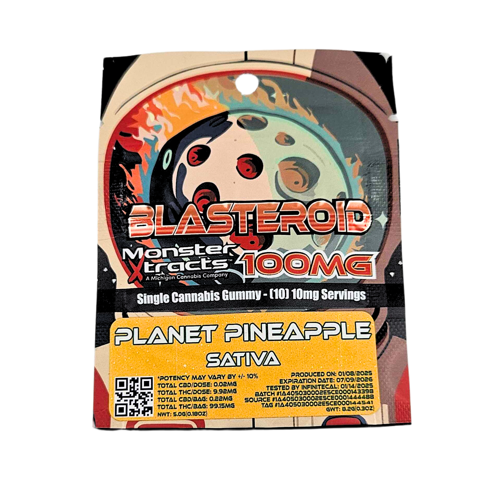 BLASTEROID | Edible | Gummies | Planet Pineapple | 100mg