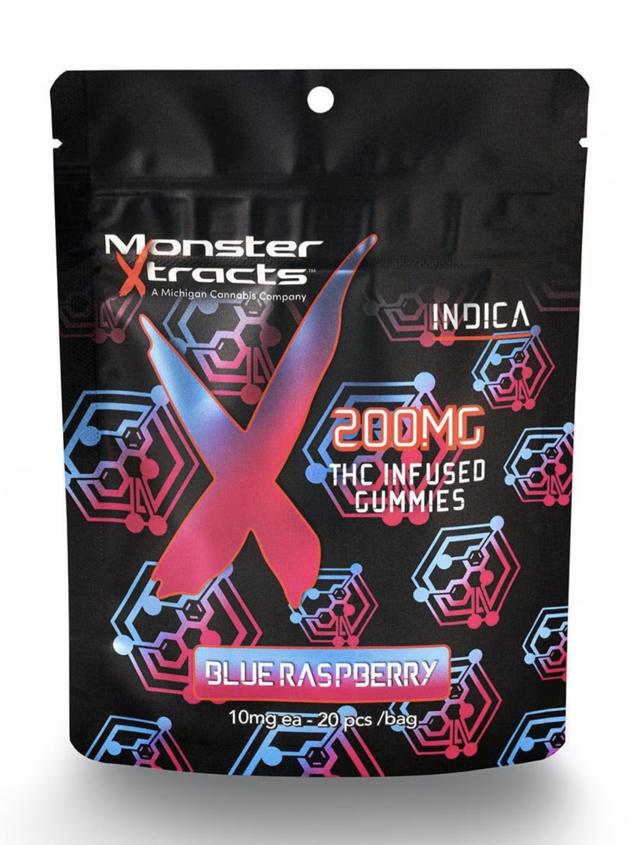 Monster X: Blue Raspberry 200MG Gummies