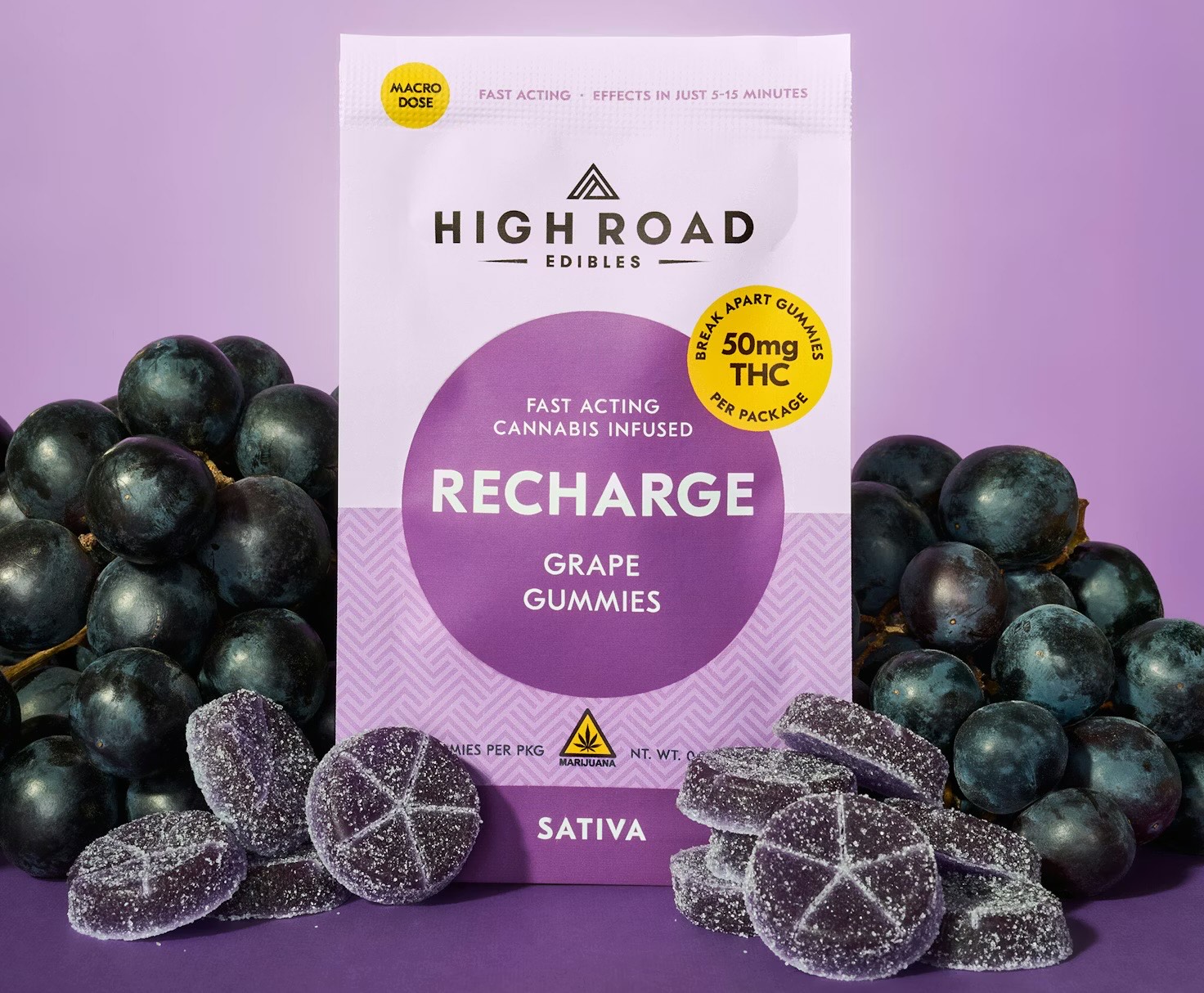 High Road | Grape Recharge-Fast Acting Gummies