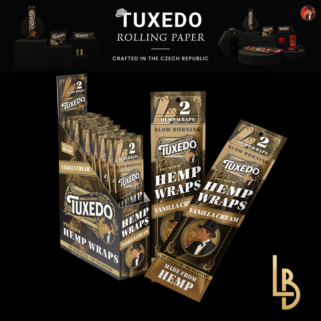 Tuxedo | Vanilla Cream | Premium Hemp Wraps | 2pk