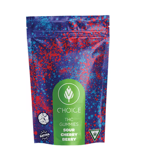 Choice | Super Sour Cherry Berry | Infused Gummies | 200mg | Sativa