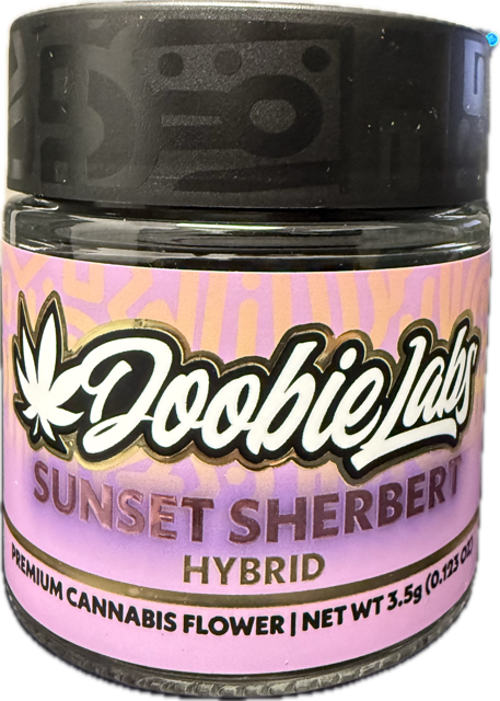 Doobie Labs | Flower | Jar | Sunset Sherbert | 3.5g | Hybrid | THC 29%