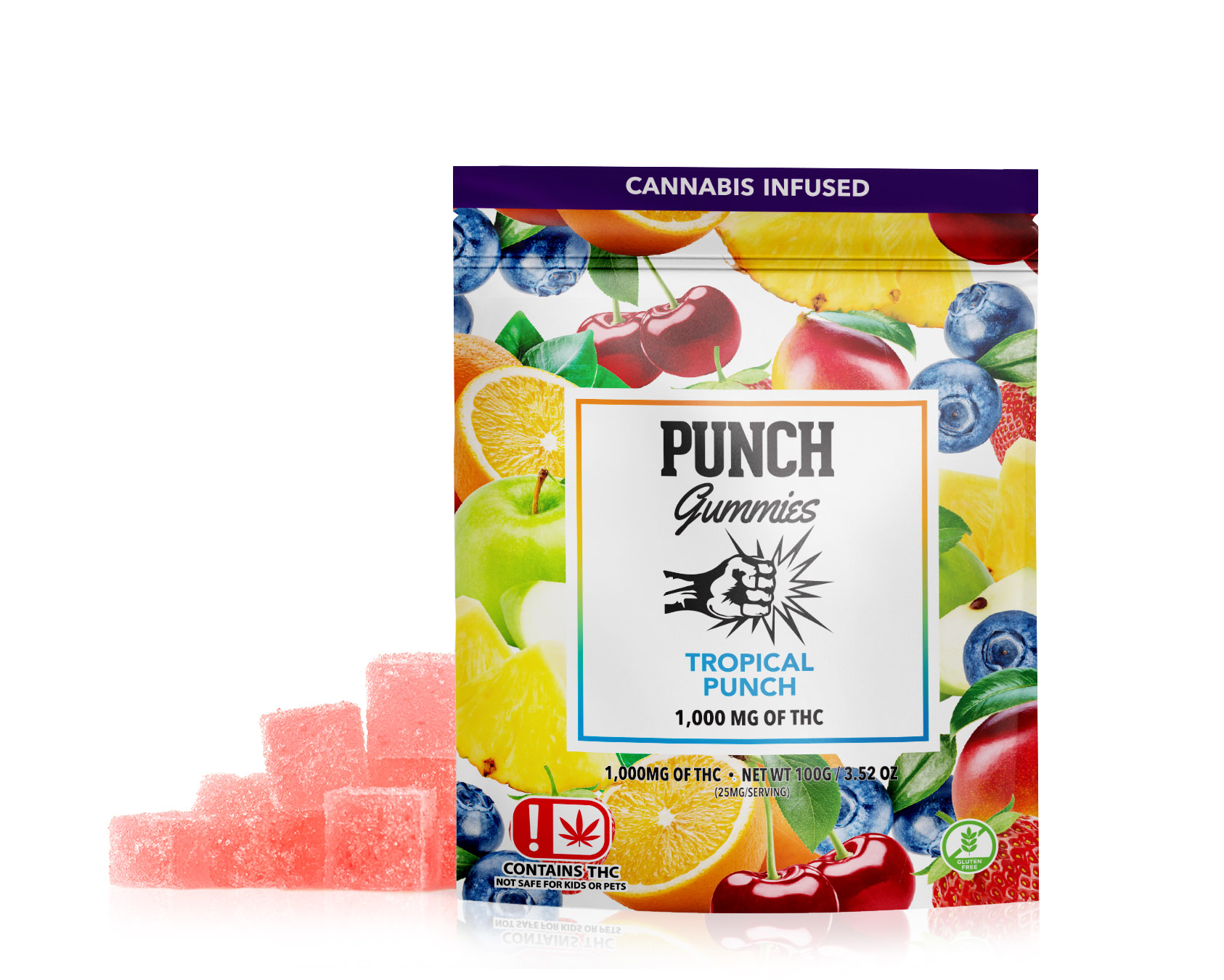 Tropical Punch Extreme Gummies (1000mg) (OK)