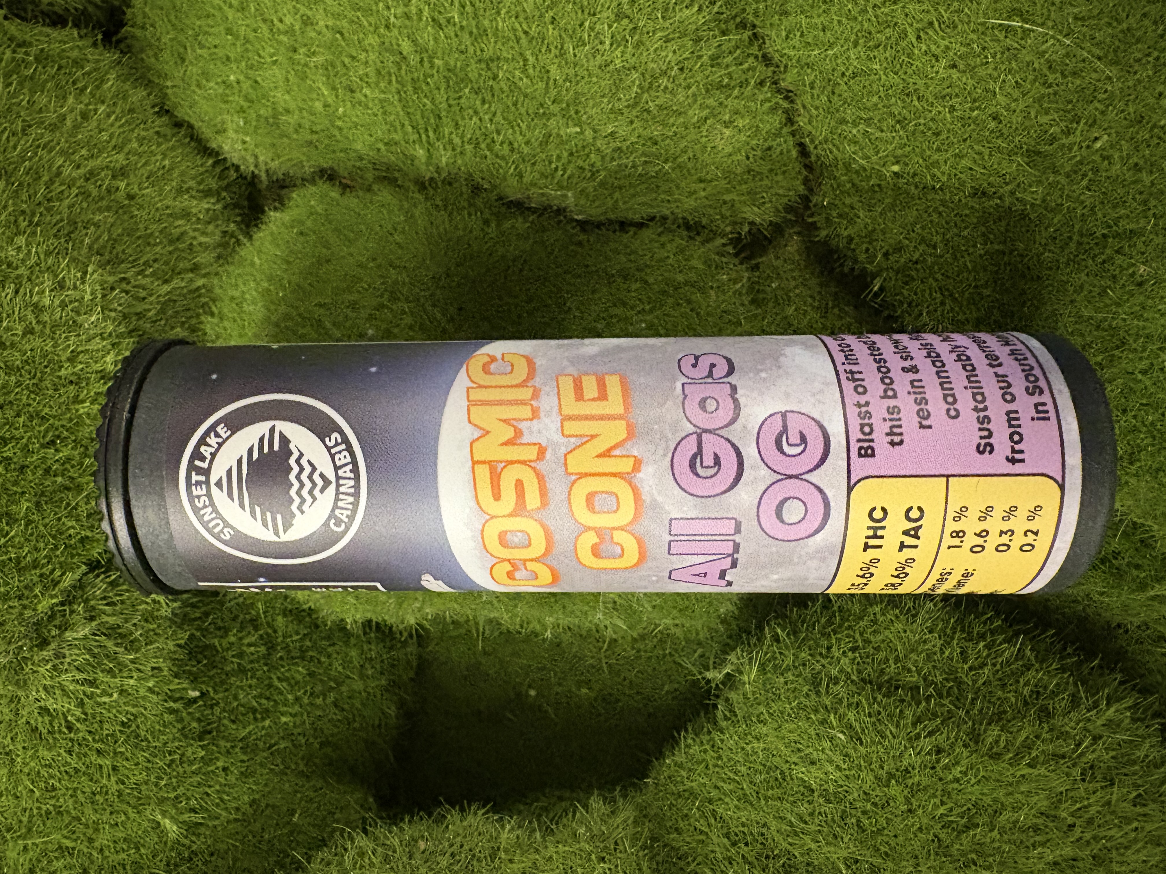 Distillate Infused Pre Roll Single | Cosmic Cone: All Gas OG