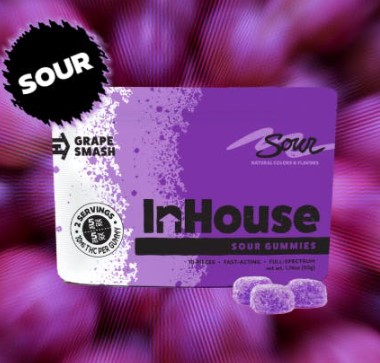 Sour Grape Gummies ( H ) 10pk | 100mg