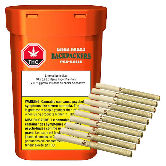 Backpackers Chemzilla 10x0.75g Pre-Rolls | 7.5g