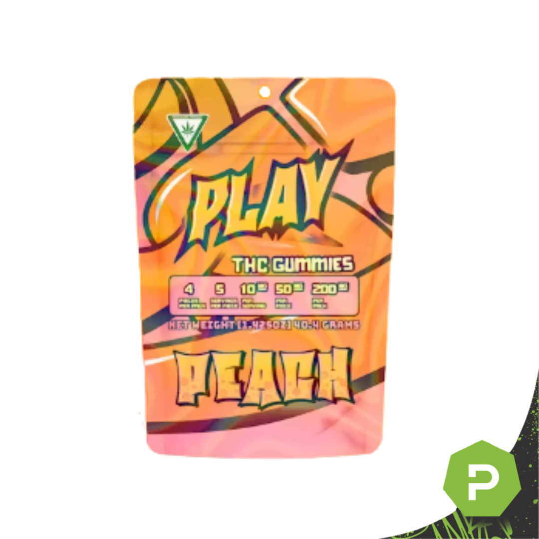 PLAY | 200mg Gummies | Peach