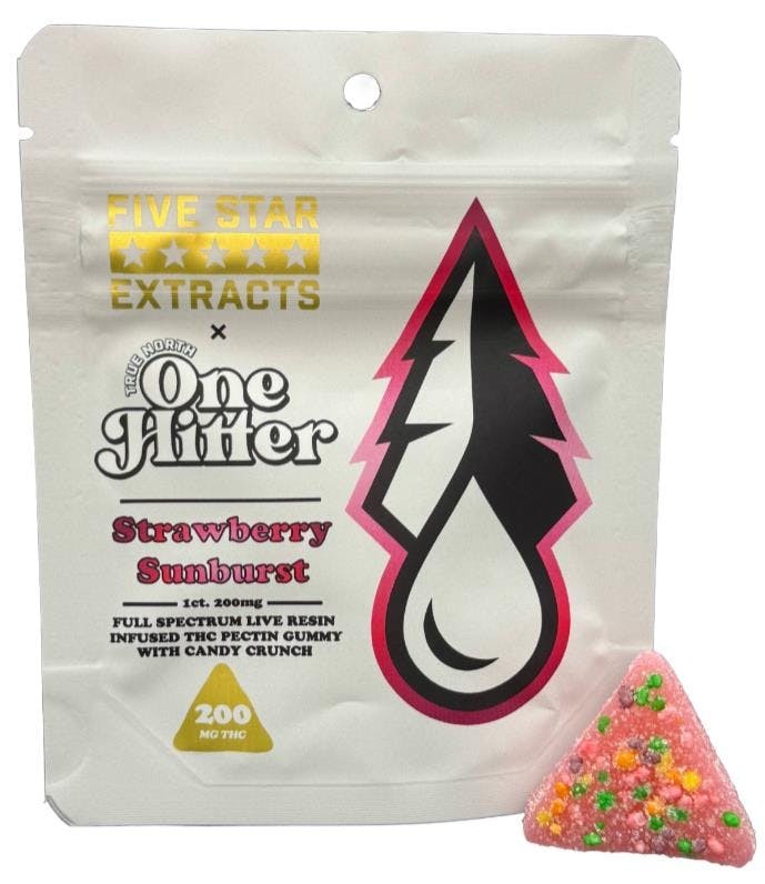 True North Collective Gummies - Strawberry Sunburst Resin One Hitter - 200mg