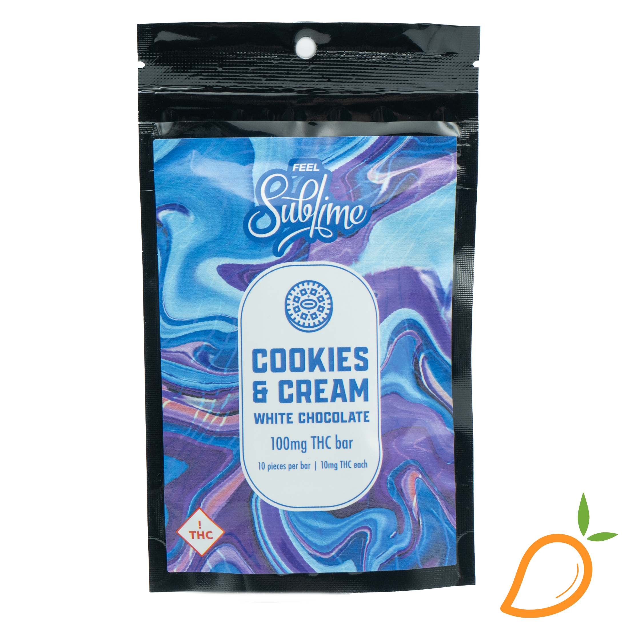100mg Cookies & Cream Chocolate Bar Sublime