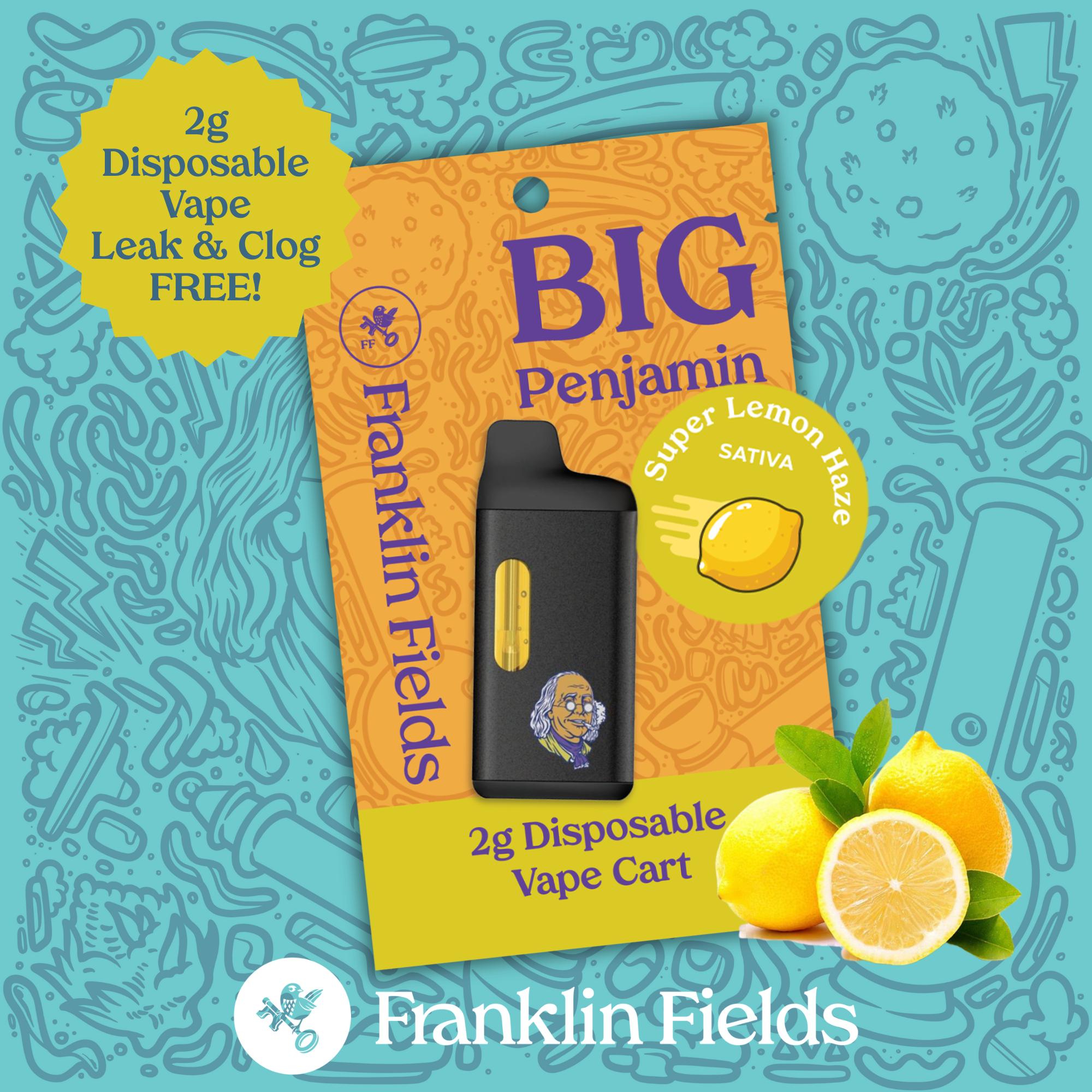 FRANKLIN FIELDS | 2G DISPOSABLE | SUPER LEMON HAZE