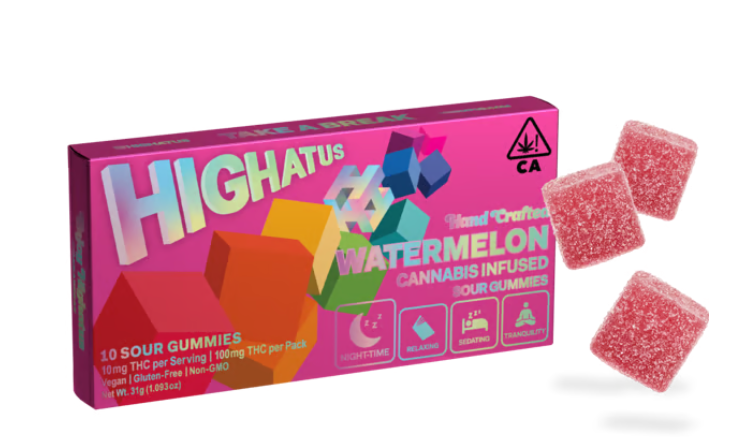 WATERMELON SOUR 10PK (10MG/100MG) GUMMIES [I]