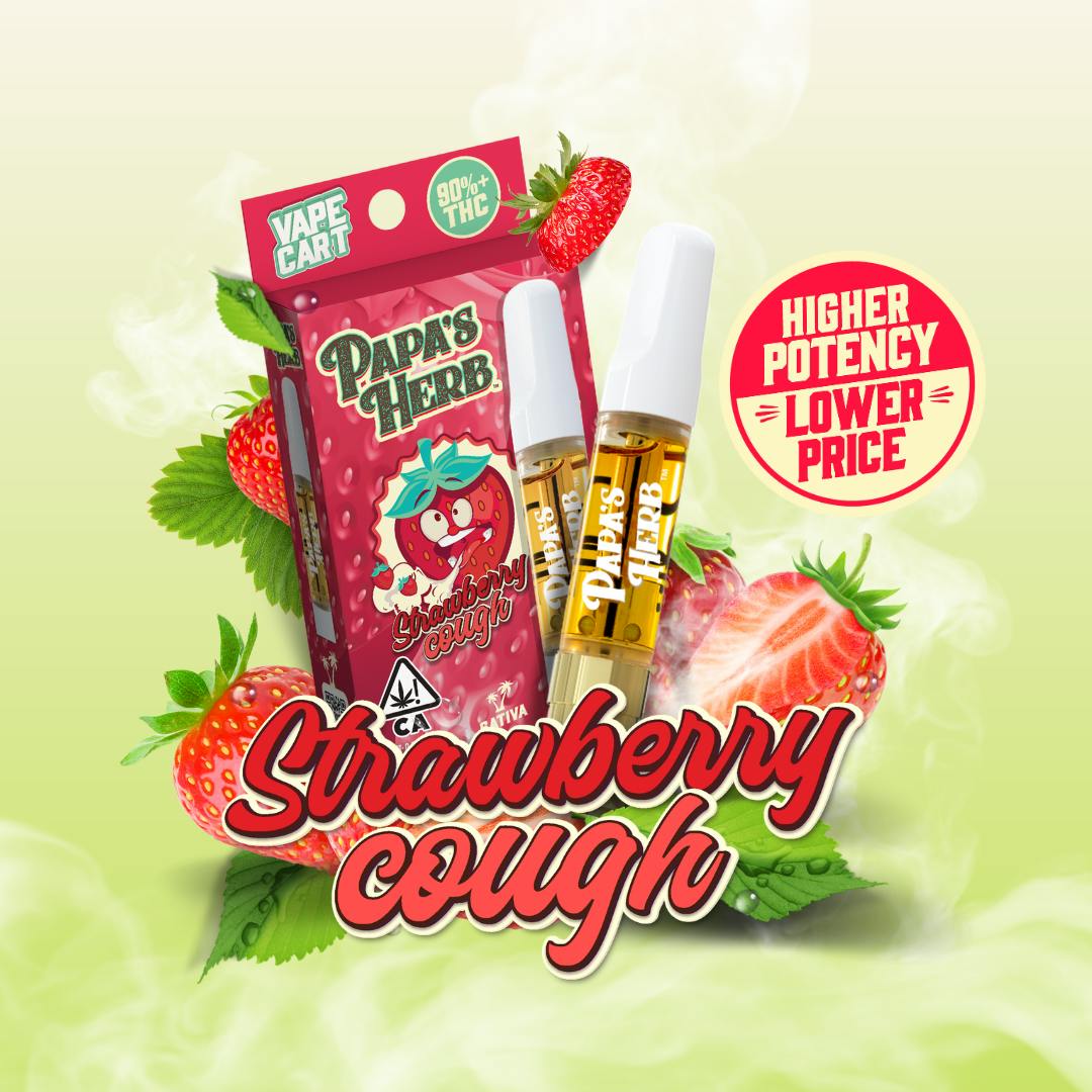 Papa's Herb - Strawberry Cough (Sativa) Vape Cartridge - 1g [1000mg]