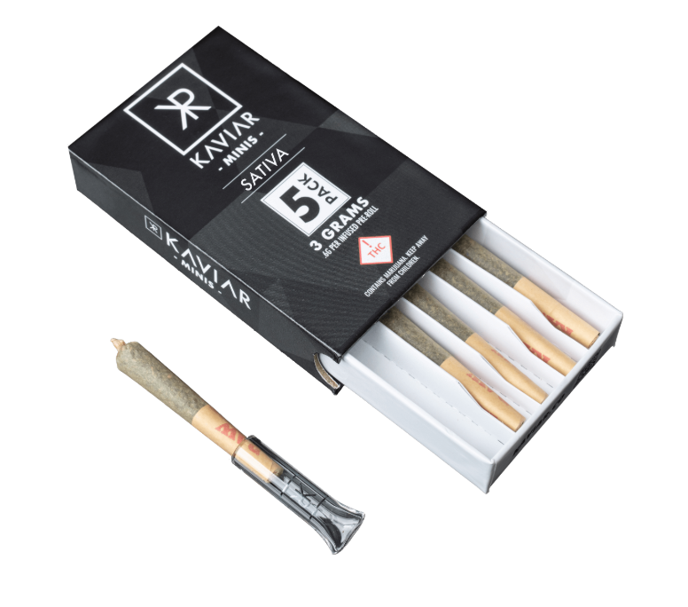 KAVIAR Joint 3g: Sativa Infused 5pk
