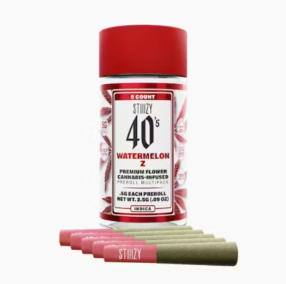 Stiiizy 40's - Watermelon Z - 5 x .5g Infused Prerolls