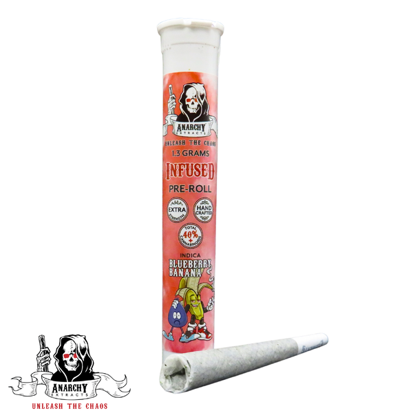 BLUEBERRY BANANA | INDICA | INFUSED PRE-ROLL | 1.3G | REC