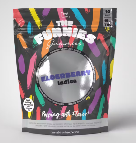 The Funnies Elderberry Live Rosin Gummies 10pk 100mg