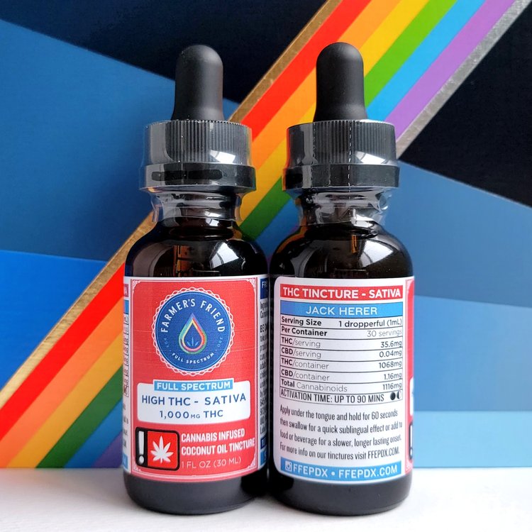 Farmer's Friend | High THC Sativa | 1oz Tincture | 1000mg
