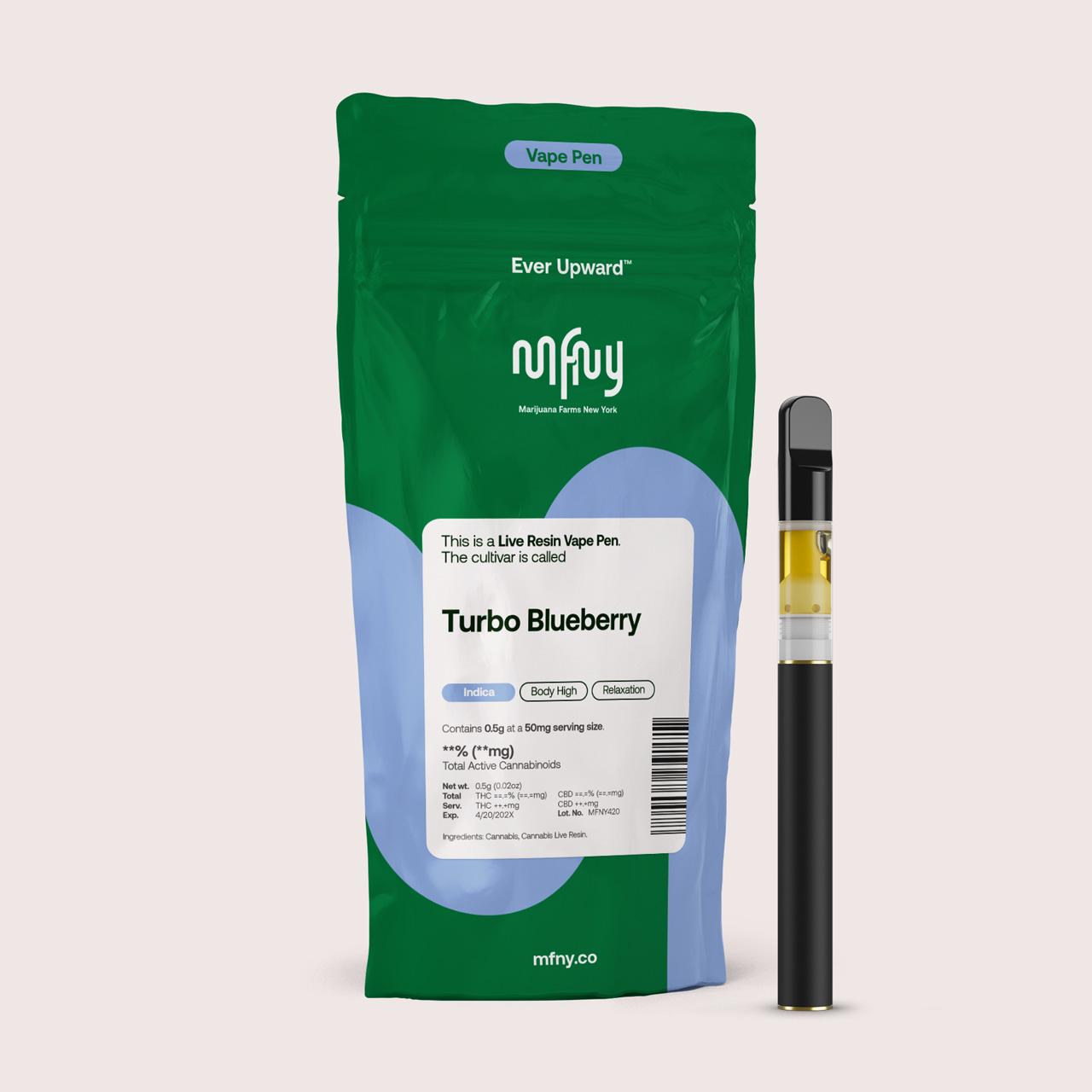 AIO Live Resin Vape Pen Turbo Blueberry (I)