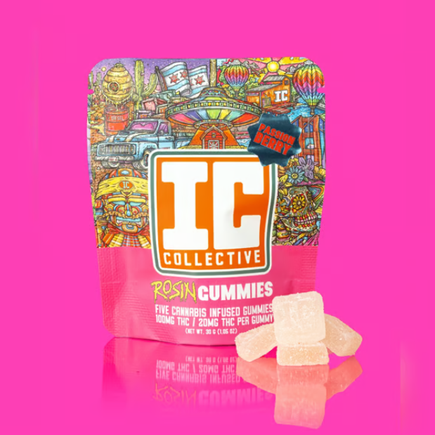 IC Collective Live Rosin Gummies Raspberry Jam Sesh (H) 100mg