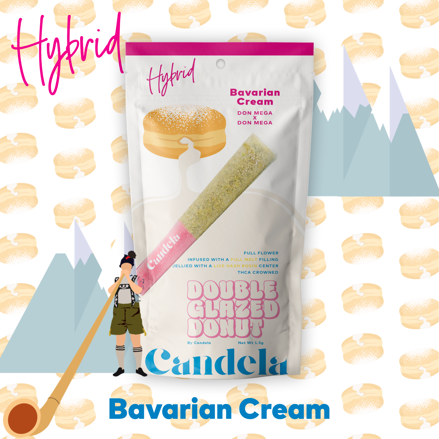 BAVARIAN CREAM | HYBRID | INFUSED DONUT | 1.5G | REC