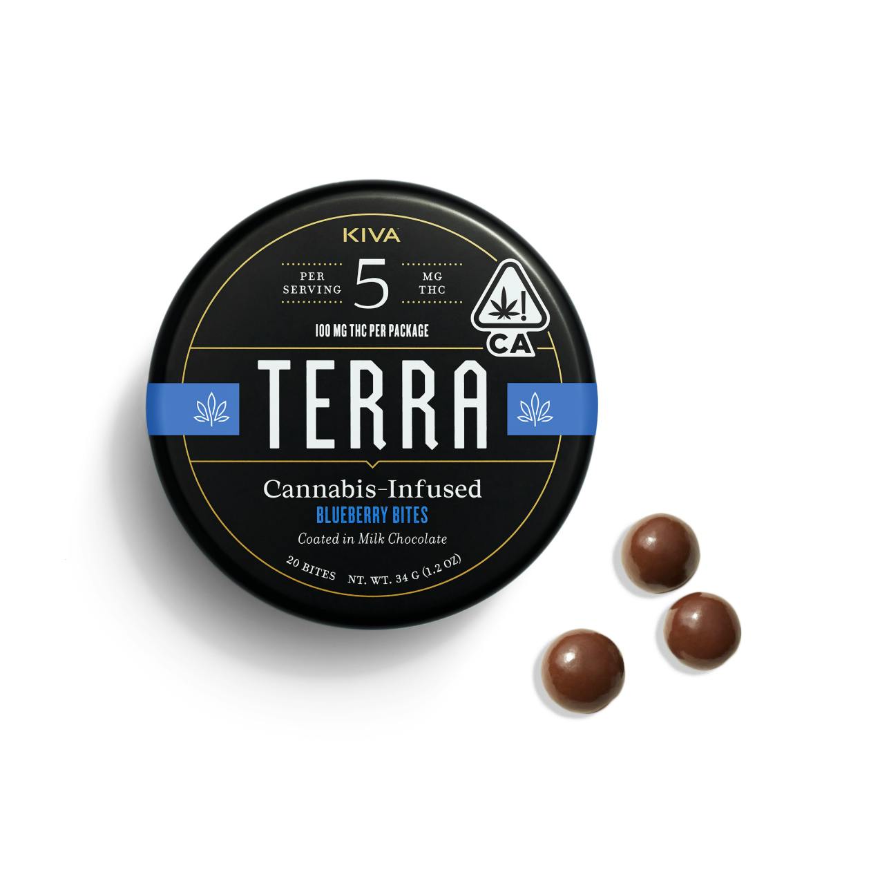 Terra Bites | 100mg THC | Chocolate Covered Blueberries