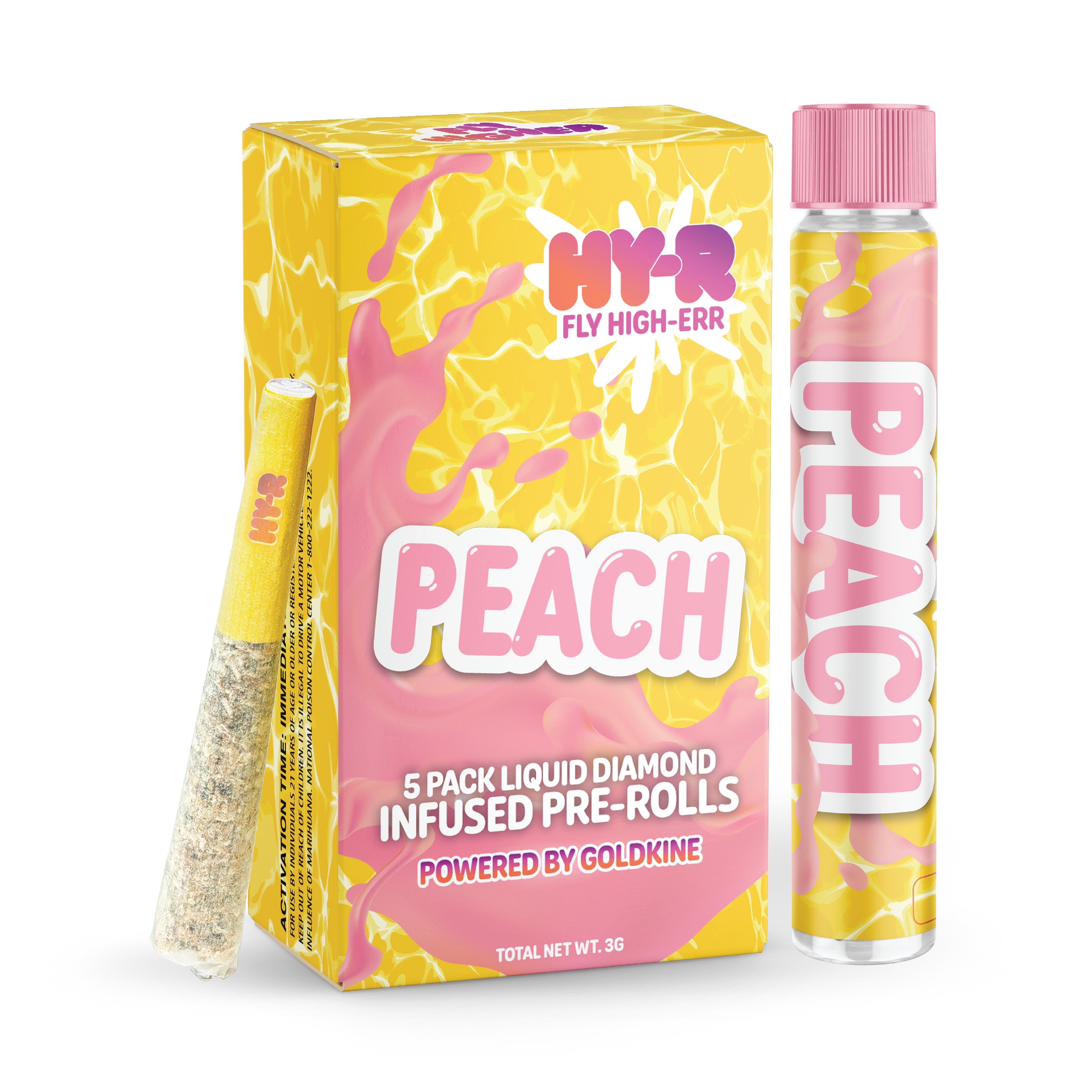 HY-R | Peach | Infused Pre-Rolls | 5-Pack