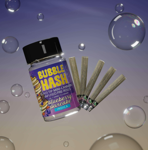 Amnesia - Blueberry Pancakes - x 5 Bubble Hash Infused Prerolls