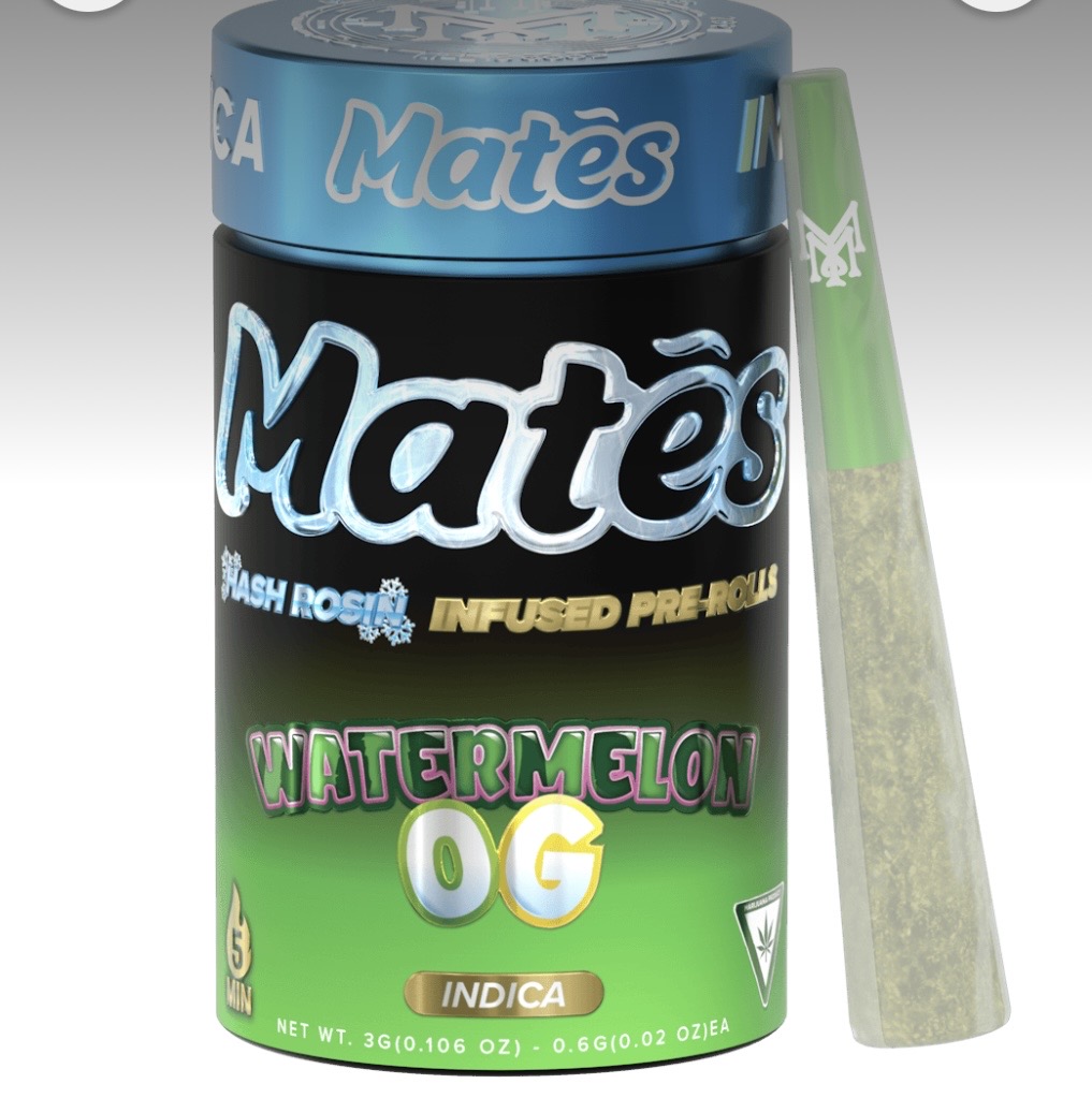 Muha Meds Hash Rosin Infused Pre-Rolls 5pk Watermelon OG