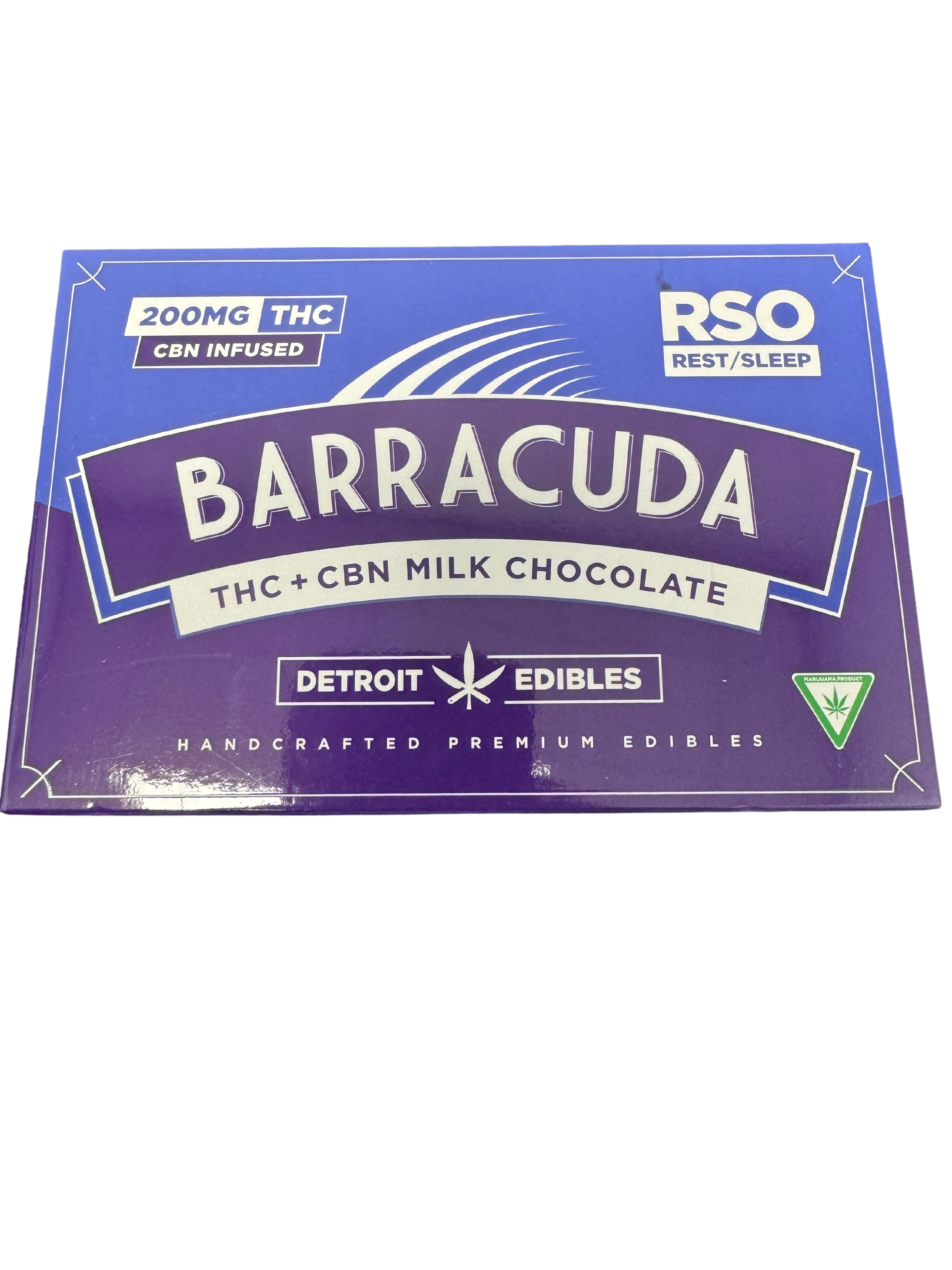 Edible | RSO Rest Milk Chocolate | 200mg THC: 50mg CBN | Barracuda Bar