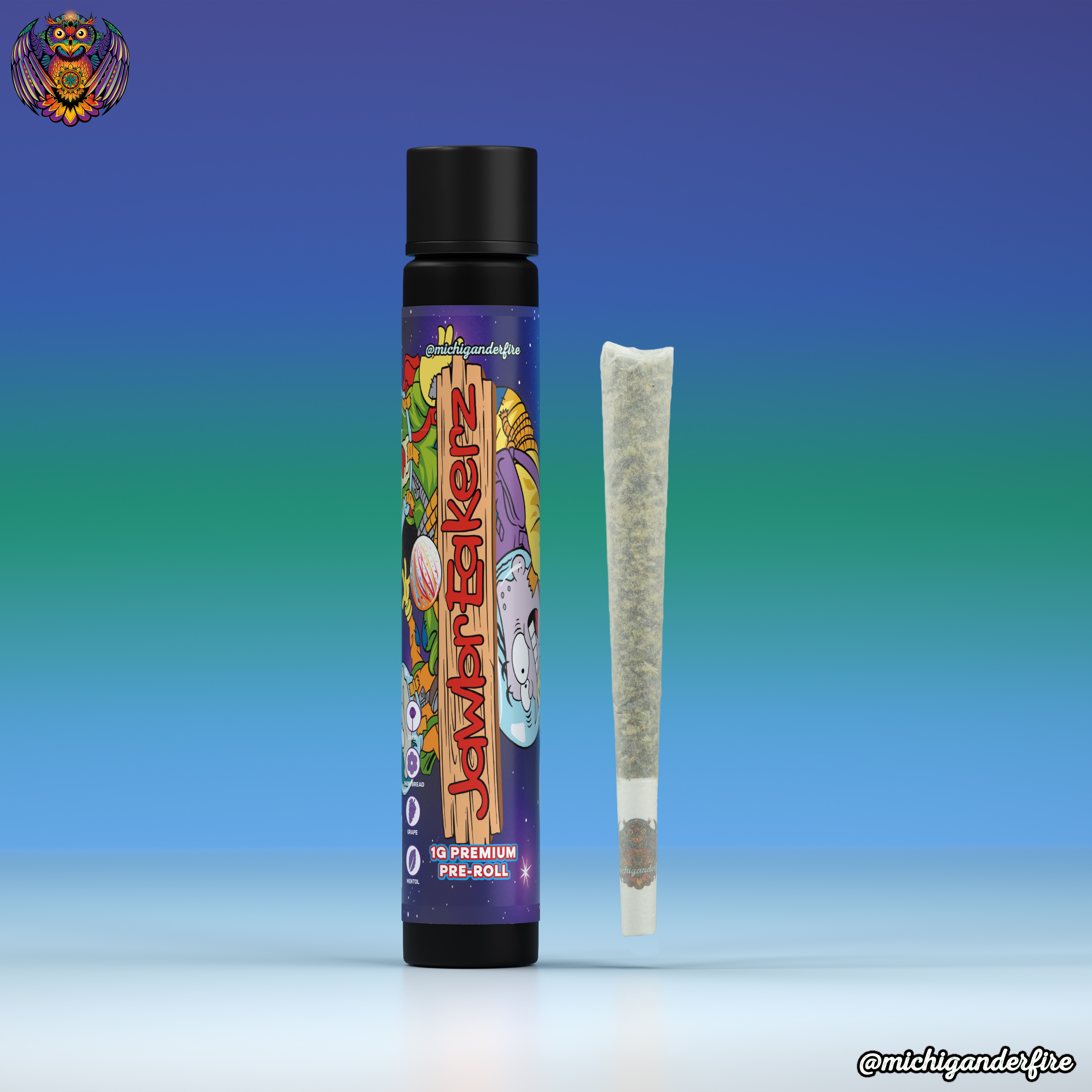 Michigander Fire 1g Preroll Jawbreakerz