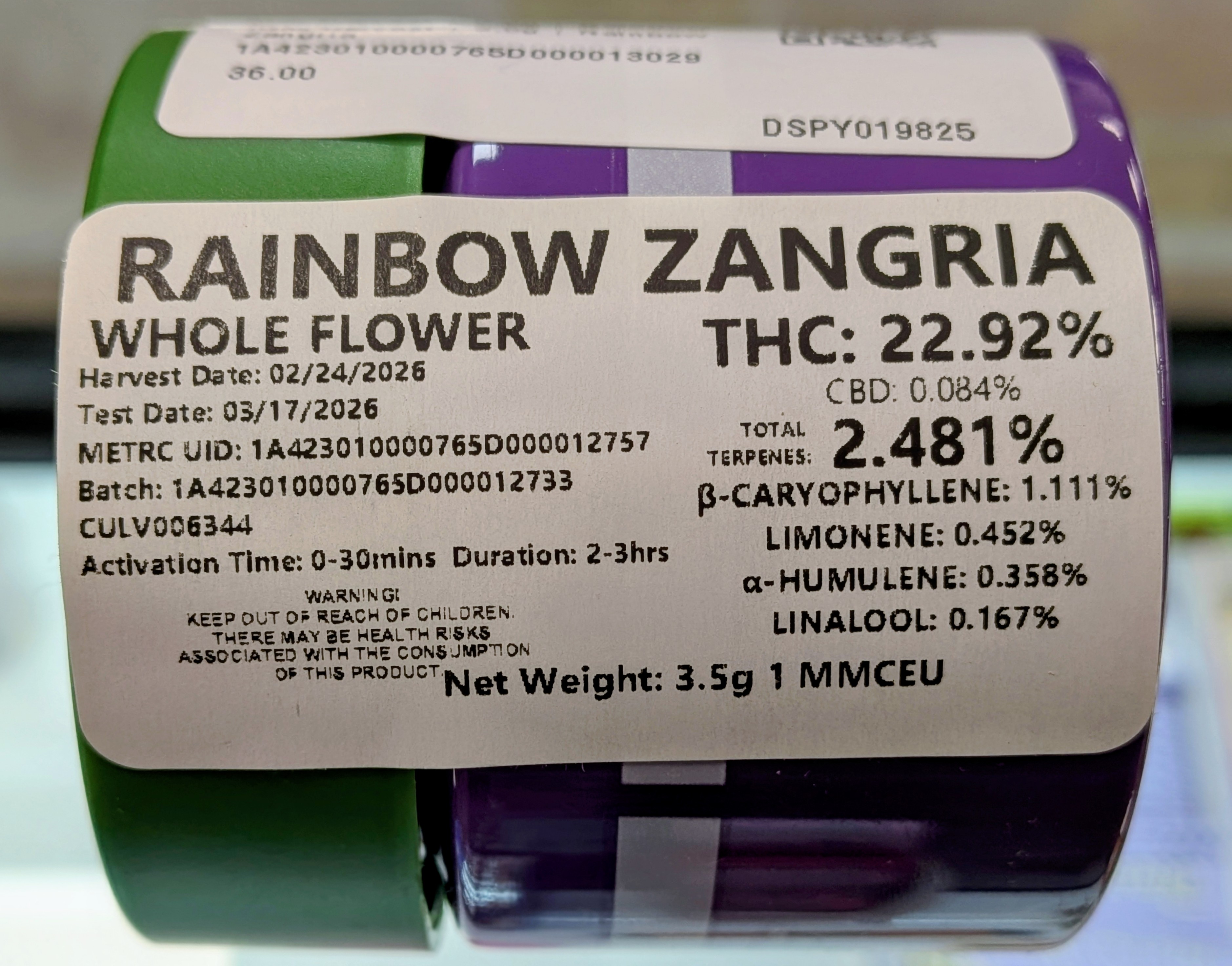 3.5g | Rainbow Zangria