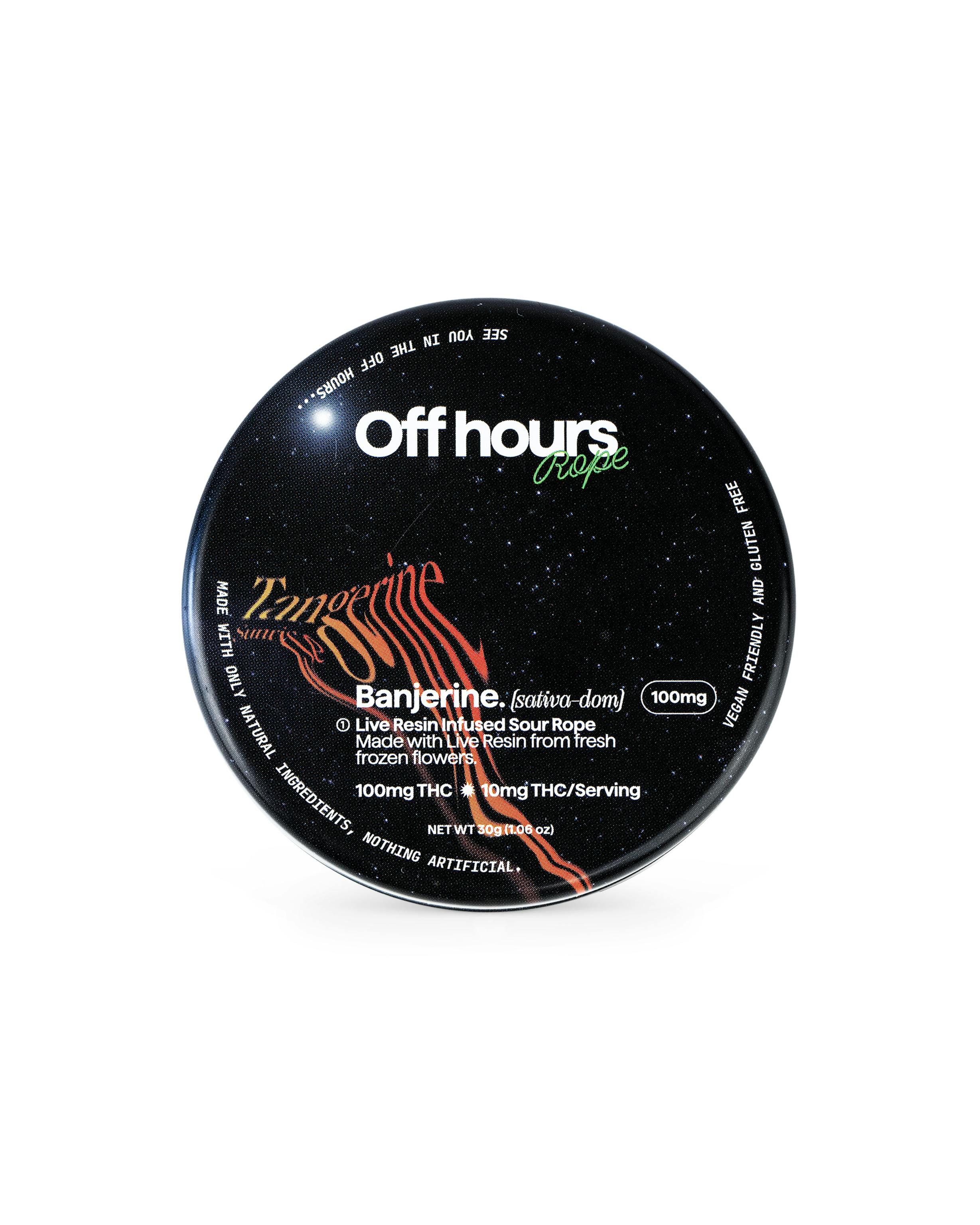 Live Resin Rope | Banjerine | Sour Tangerine Sunrise | Gummies | 10pk