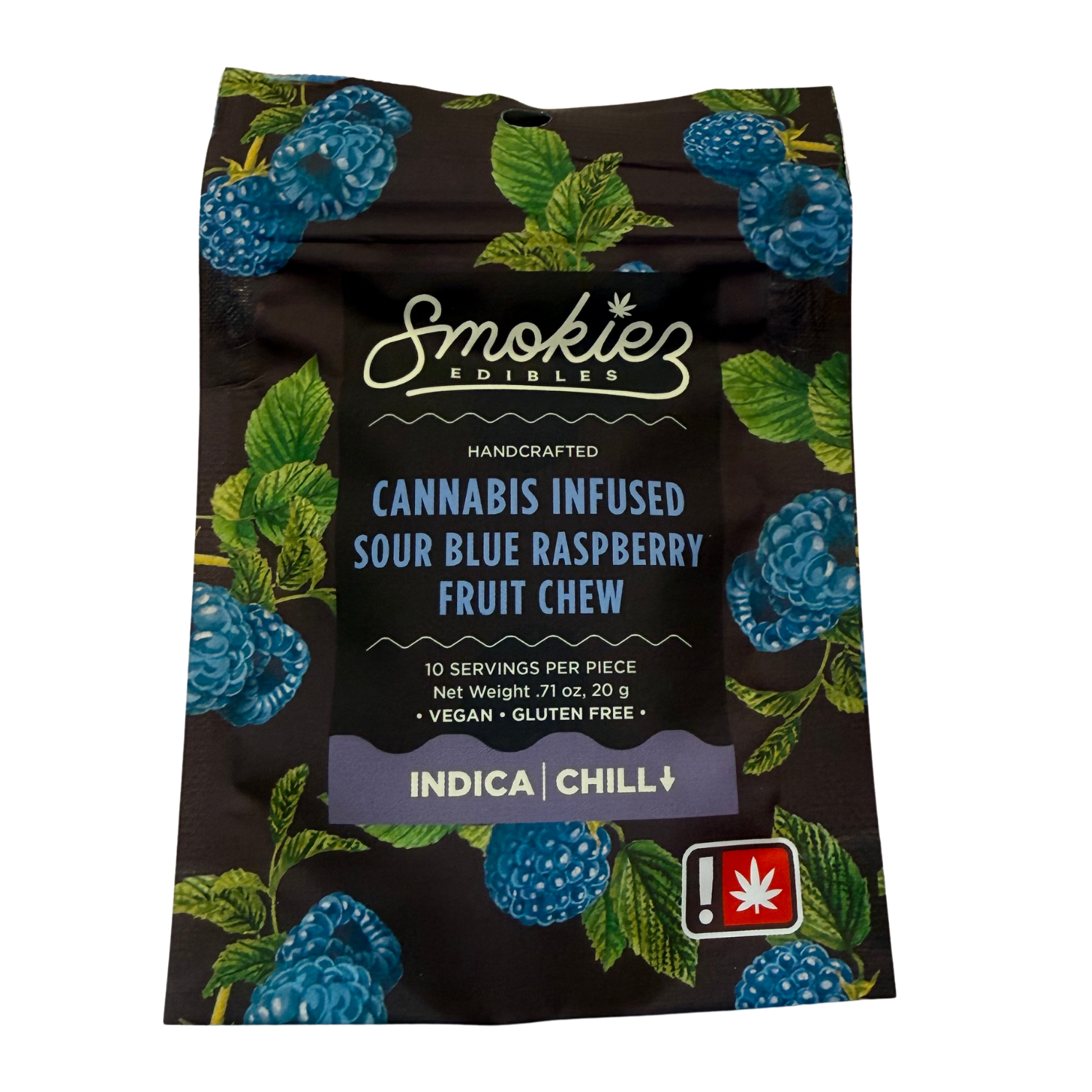 Smokiez | High Dose | Sour Blue Raspberry Indica  | 100mg