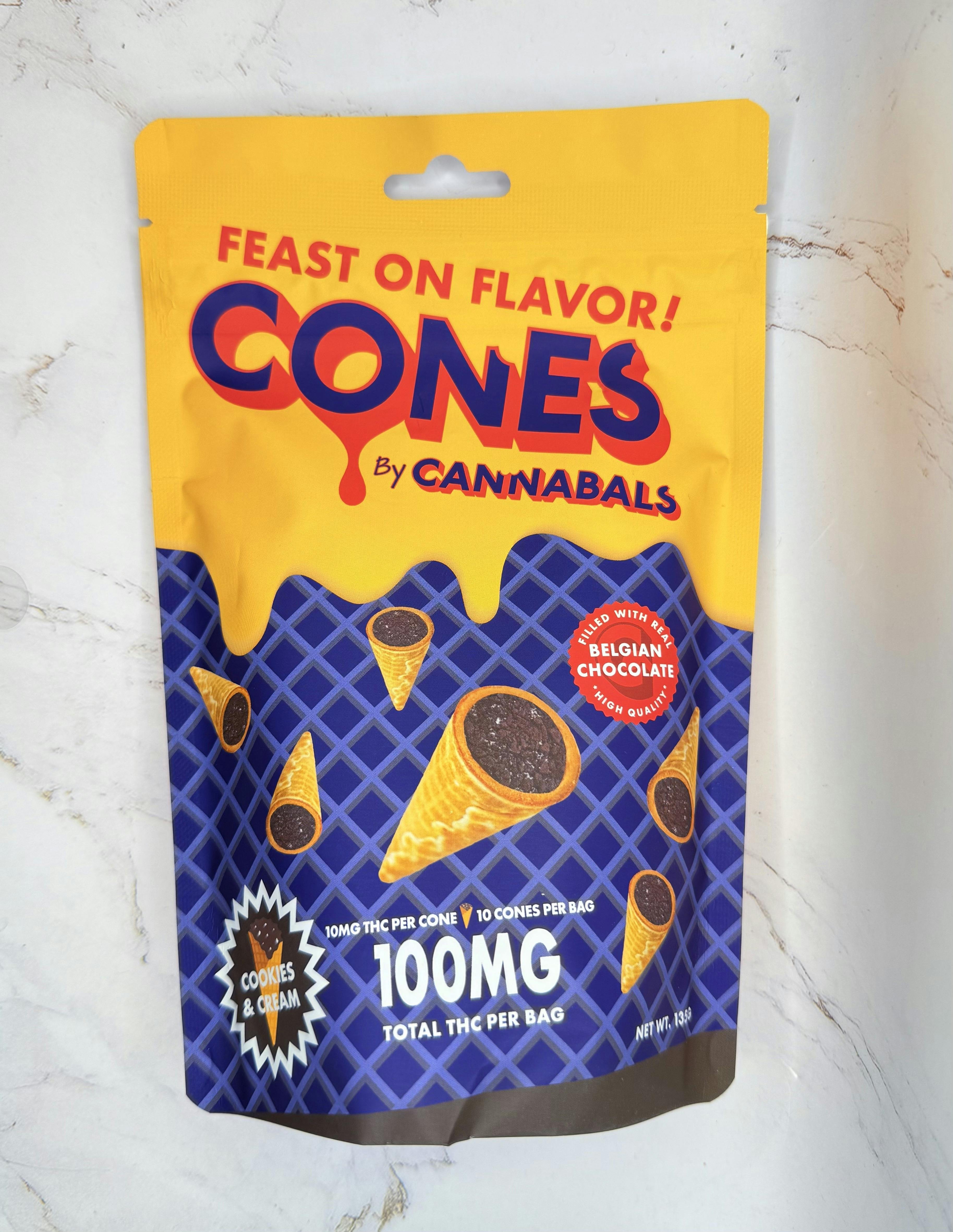 Cannabals | Cookies & Cream Cones | 10pk 100mg THC